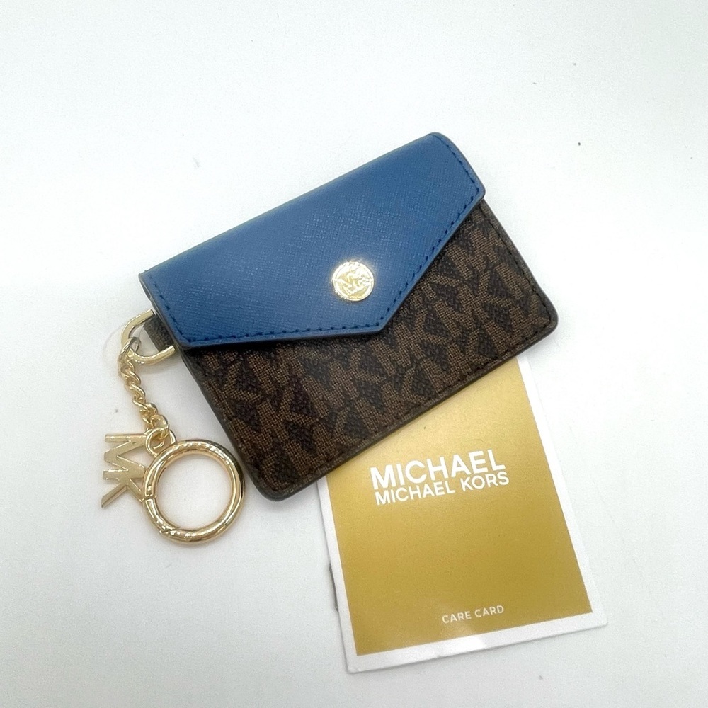 Michael Kors Small Flap Key Ring Card Case Wallet